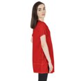 thumbnail image 3 of Moomaya Solid Half Button placket Tunic For Womens Casual Round Neck Basic Pleated Long Top, 3 of 7