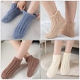 thumbnail image 5 of COOPLUS 6 Pairs Womens Fuzzy Socks with Grips Winter Warm Soft Fluffy Indoor Slipper Socks for Women, 5 of 7