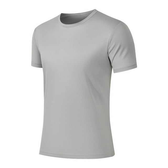 Kaemgyyd Big and Tall Compression Shirt Men Summer Lightweight Breathable Short Sleeve Crew Neck Tees Tops for Running Sport Workout