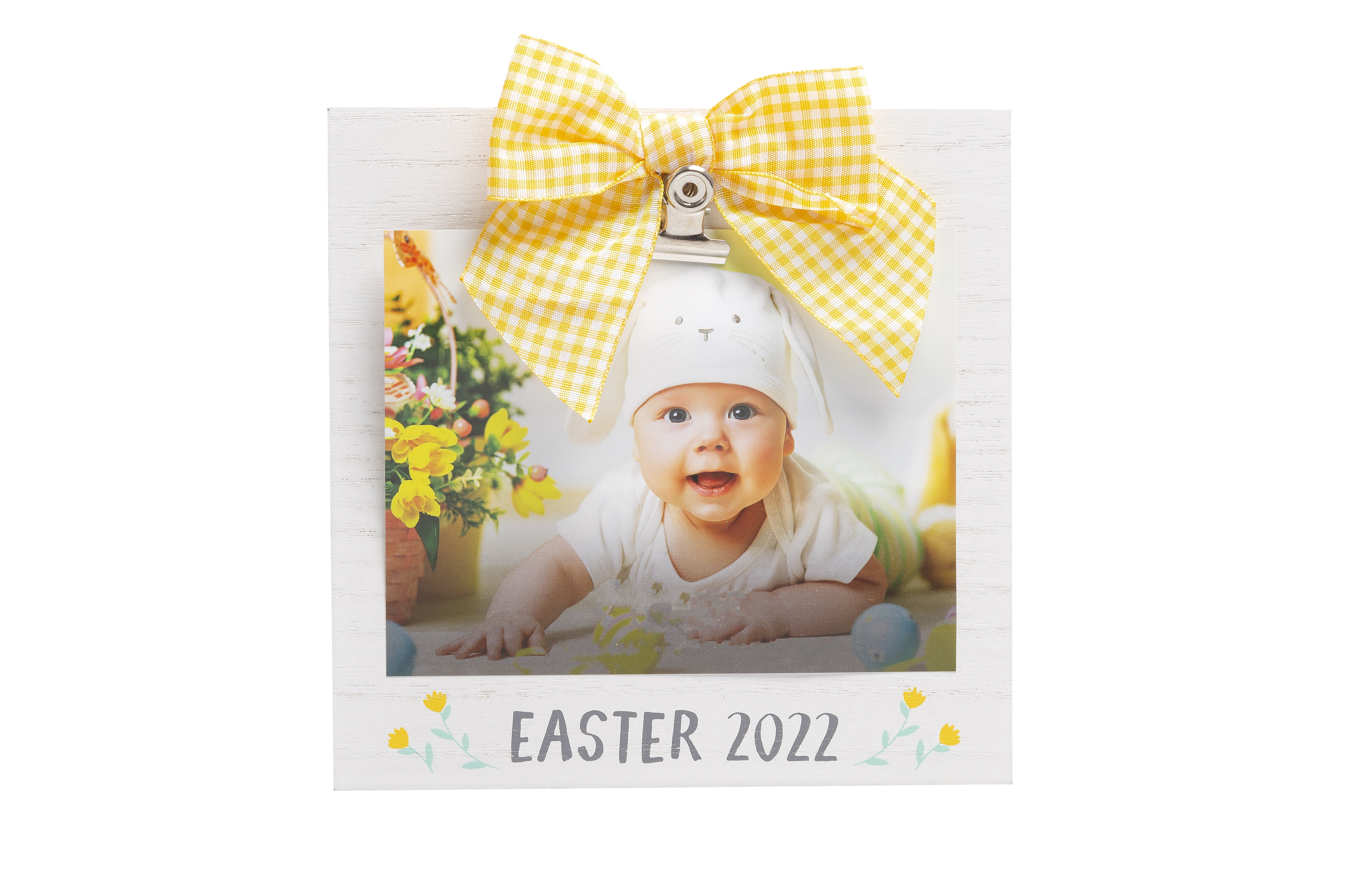 Little Pear Easter 2022 Pictures with the Easter Bunny Baby Keepsake Frame, Rustic Baby’s First Year Holiday Frame, Easter Décor Baby Photo Frame