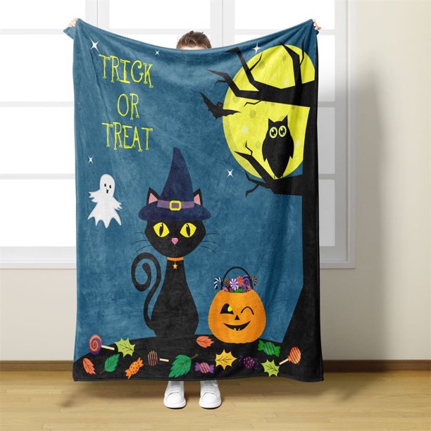 Manta de aire acondicionado de Halloween, elegante y creativa, manta estampada para niños, manta polar para adultos, regalo de vacaciones, manta decorativa para sofá, oficina, hogar, manta para la