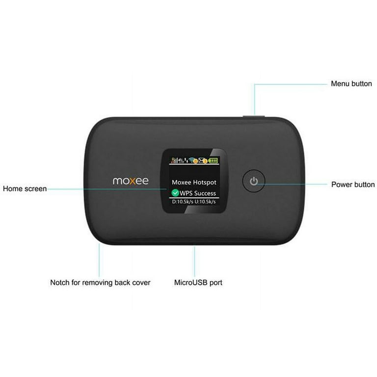 Straight Talk Moxee Mobile Hotspot, Black Prepaid Hotspot