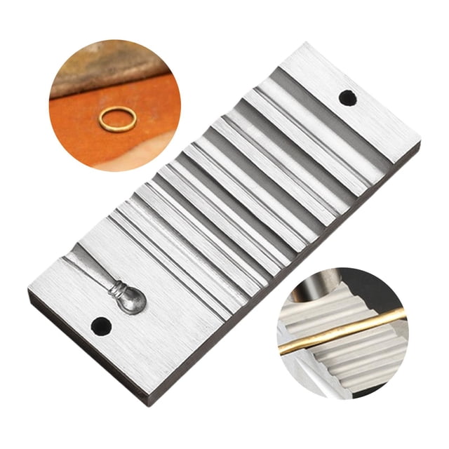 Bloque de estampado, bloque de Metal para fabricación de joyas, accesorios de equipos, ranuras semicirculares de hierro para fabricación de pulseras, Estilo A