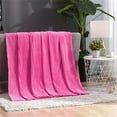 thumbnail image 2 of Lightning Deals of Today Faux Fur Throw Blanket for Couch, Fuzzy Soft Plush Thick Bubble Blanket for Sofa Bedroom Living Room, 50 * 60 Inches Cream Hot Pink on Clearance, 2 of 2