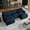 Blue, variant on 109" Chenille Rustic Couch, Contemporary Sofa with DIY Combination, Modern Accent Couch with Ottomans for Living Room, Black