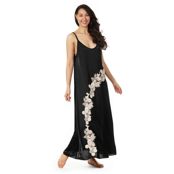 MeMoi Women's Asymmetrical Slip Dress - Womens - Female, XL, Black