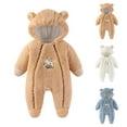 thumbnail image 4 of TEDOYE Baby Boys Winter Romper Jumpsuit Warm Thickened Outfits Outwear Soft Casual Playwear For Toddler 0-12 Months Birthday Wear, 6-9 Months, 4 of 4