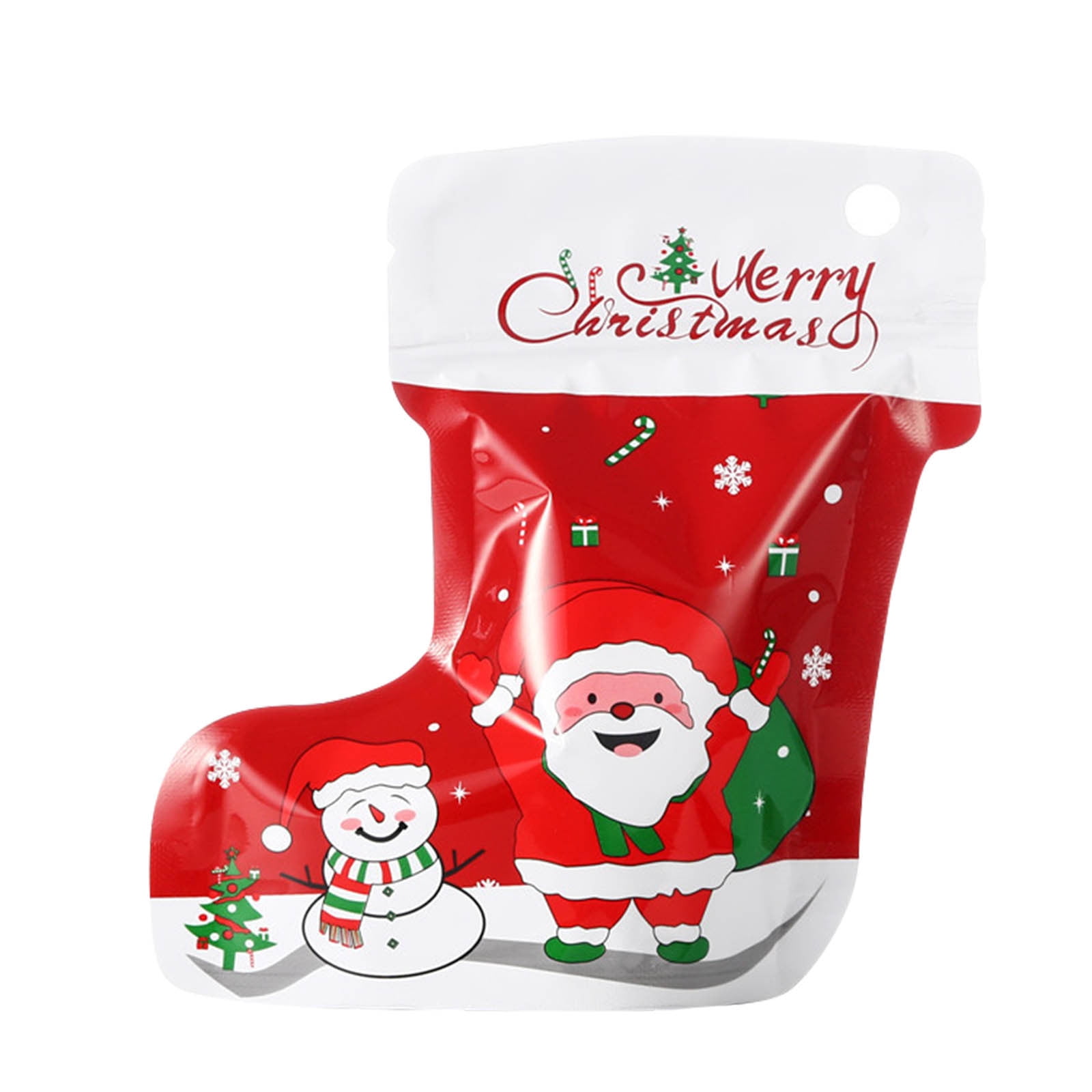 3pcs Christmas Socks Food Storage Bags Gift Cartoon Ziplock Bag Candy  Packaging Bag Gift Bag