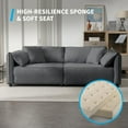 thumbnail image 6 of Mjkone Minimalist Oversized 4-Seater Comfy Couch, 97‘’W Deep Seat Sofa for Living Room, Dark Gray, 6 of 7