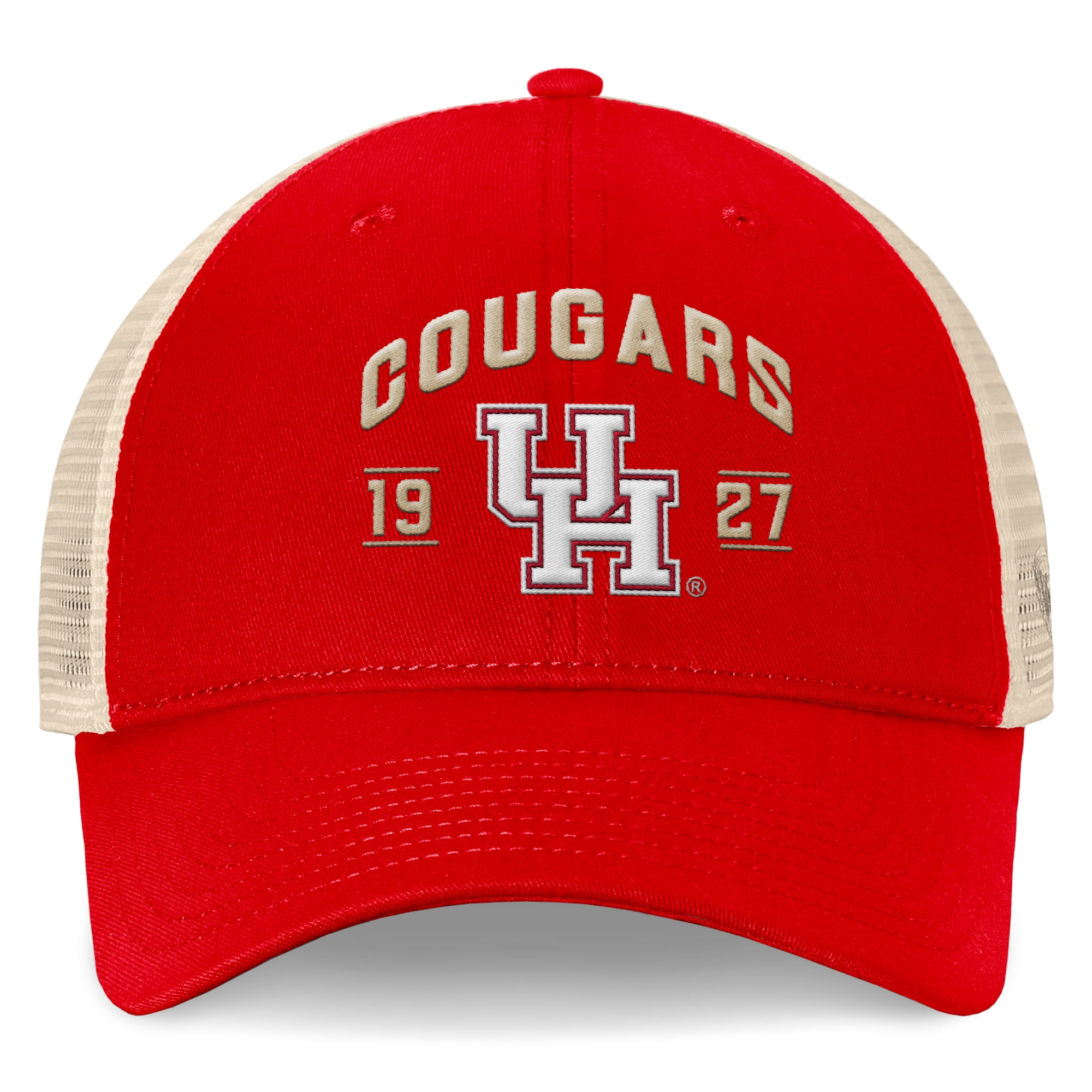 Men's Top of the World Red Houston Cougars Heritage Waylon Trucker Adjustable Hat