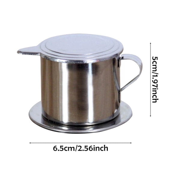 50ml Stainless Steel Pour Over Coffee Dripper, Portable Coffee Filter Maker Cup for Home, Office, Travel, Camping, Espresso & Coffee Brewing