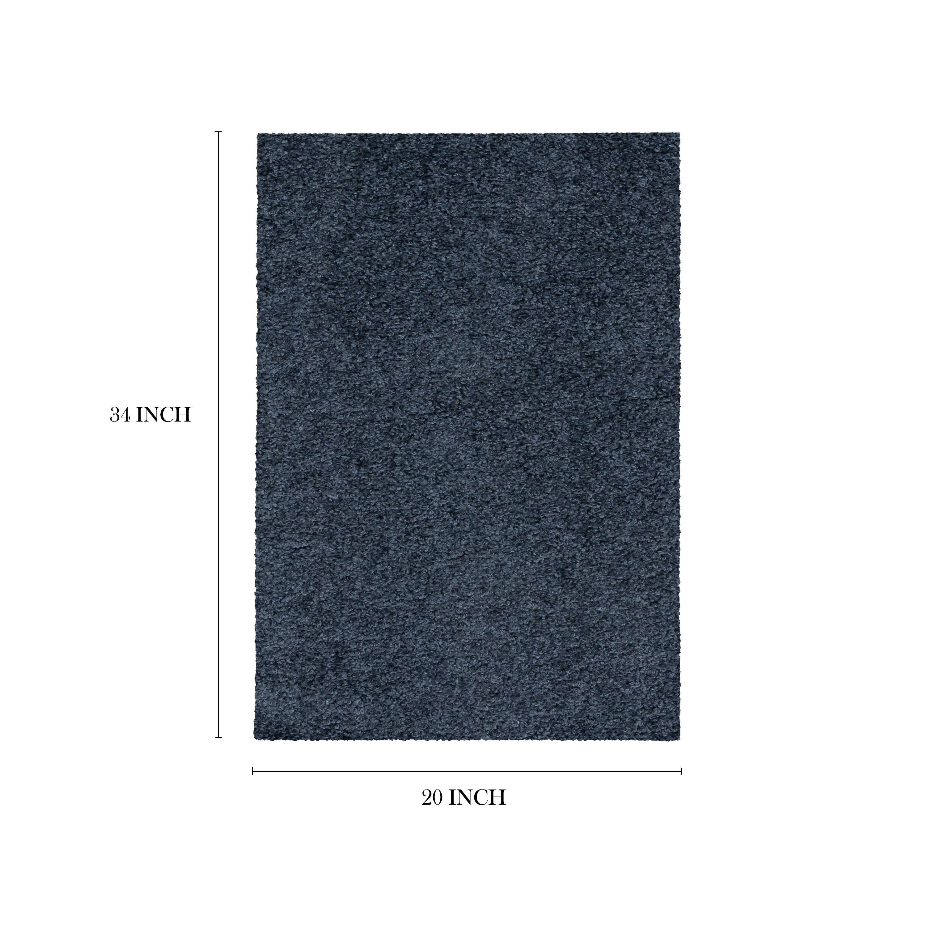 Mainstays Traditional Navy Heather Shag Indoor Accent Rug, 1'8" x 2'10"