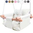 thumbnail image 1 of Cateam Columpio para Bebe de Tela, Silla Bebe Madera Colgante con cinturón de Seguridad, Hamaca para multicolor, 1 of 7