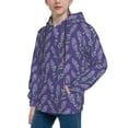 thumbnail image 2 of Daiia Lavender Flowers for Boys Fashion Hoodies & Sweatshirts with Kangaroo Pocket,Hooded Sweatshirt for Kid, Breathable& Moisture Wicking-Large, 2 of 6