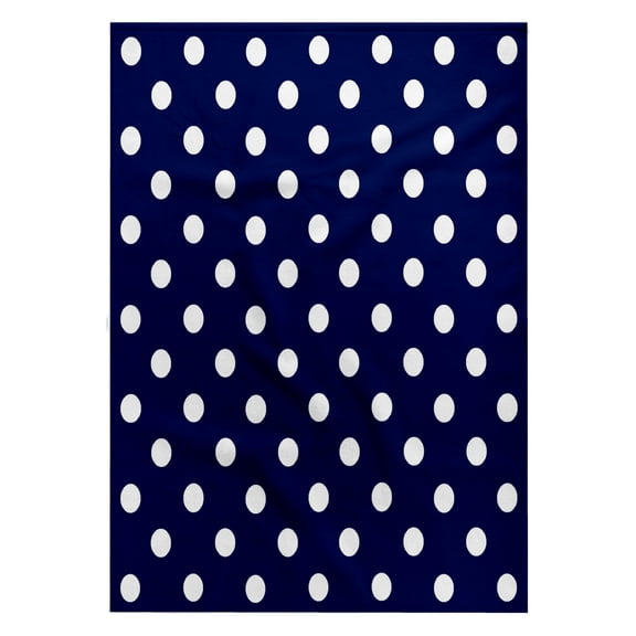 3dRose, Navy Blue and White Polka Dot Print, 22x30 Bath Hand Pool Towel