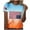 Orange, variant on DDAPJ pyju Women USA Patriotic T Shirt 4th of July Shirts Fashion Casual American Flag Shirt Stars Stripes Tee Tops Sales of Today Blue L