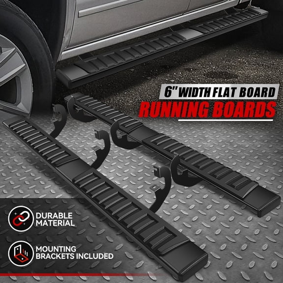 For 2019-2025 Silverado Sierra 1500 Double Cab 6" Step Nerf Bar Running Board