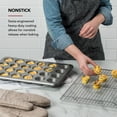 thumbnail image 4 of KitchenAid 24-Cup Aluminized Steel Nonstick Mini Cupcake Pan and Muffin Tin, Contour Silver, 4 of 8