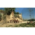 thumbnail image 3 of José Moreno Carbonero 14x10 Black Modern Framed Museum Art Print Titled - Drinking at the Fountain (Drinking from the Fountain), 3 of 5