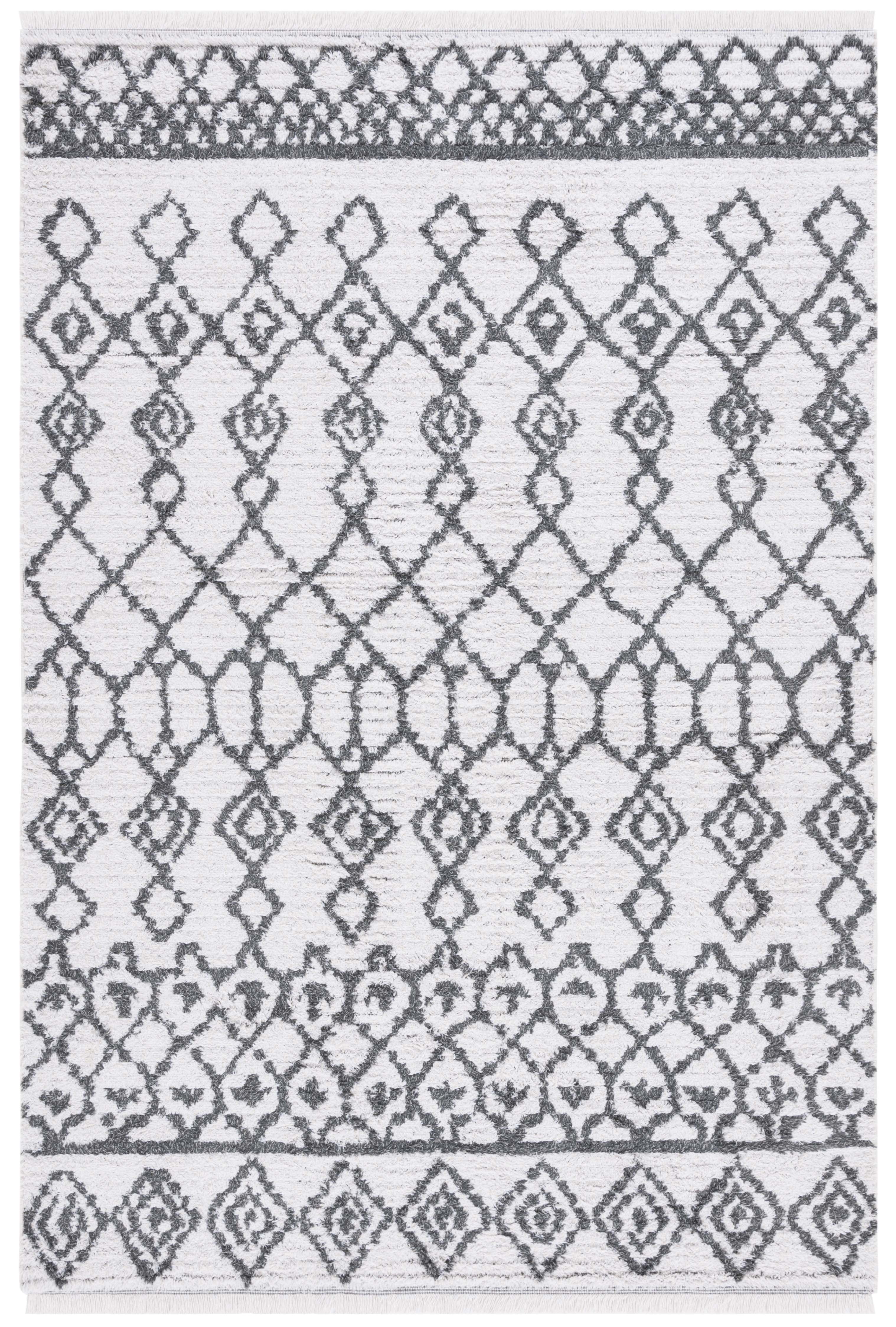 SAFAVIEH Augustine Stuart Geometric Area Rug, Ivory/Gray, 5' x 7'7"