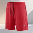 thumbnail image 2 of KPOPLK Men's Athletic Running Shorts Gym Workout 7"/9"/5" Quick Dry Lightweight Sports Basketball Tennis Zipper Pockets Size XXL,Red, 2 of 9
