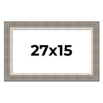 27x15 Frame Grey Real Wood Picture Frame Width 2.75 Inches | Interior Frame Depth 0.5 Inches |