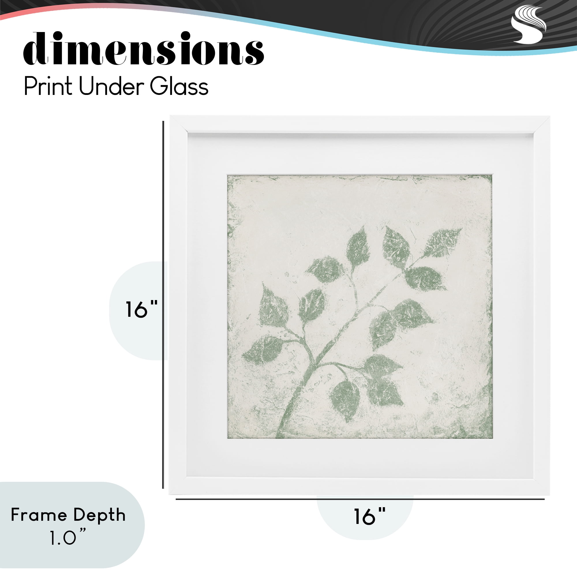 Stupell Industries November Leaves Tree Branches White Framed Print Under Glass, design by Michael Marcon