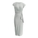 thumbnail image 5 of Vestido largo de manga corta y cuello redondo para mujer - Vestido largo de verano ligero de color liso - S-XL, 5 of 5