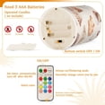 thumbnail image 5 of Yayeee Flameless Candles with Remote Flickering Battery Operated Multi Color Changing, Red Watercolor Seashells, 5 of 7