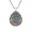 Akashagarbh Buddha, variant on Men's Stainless Steel Vintage Hip Hop Flame Shaped Vajrapani Buddha Synthetic Turquoise Inlay Pendant Statue of Buddha Necklace