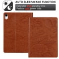 thumbnail image 2 of Dteck Folio Case for iPad 10th Gen 2022 10.9" Screen, Embossed Butterfly Folio Stand Smart Cover Auto Wake Sleep PU Leather Card Slots Holder Protective Case for iPad 10th Generation, Brown, 2 of 5