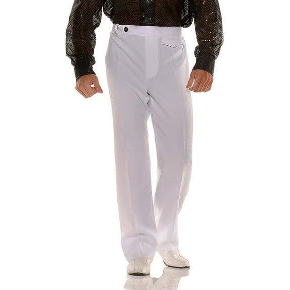 UNDERWRAPS Men's White Disco Pants - Halloween Dress Up for Adults, Outfit for Themed Events, LARP Costumes, Cosplay Costumes