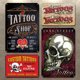 thumbnail image 2 of 4 Uds Tatuaje Publicidad Placa Metal Vintage Pintura Hierro Rectangular 20x30cm, 2 of 9