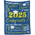 thumbnail image 2 of Graduation Soft Throw Blanket 2025, Birthday High School College Graduation Gifts for Daughter Son from Mom Dad, Class of 2025 Graduation Blanket Gifts for Him Her, 2 of 5