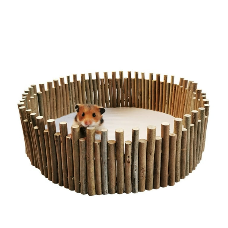 Hamster Playpen Wood Long 15.75in Small Pet Playpen Hamster Fence for Chinchilla