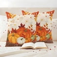 thumbnail image 3 of Orange Pumpkins Fall Outdoor Pillow Covers 20"x20" Set of 2,Waterproof Throw Pillow Covers for Patio Furniture,Thanksgiving Maple Leaf Autumn Retro Decorative Cushion Pillowcases for Garden Sofa, 3 of 9
