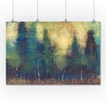 thumbnail image 2 of Abstract Trees 2, Oil Painting (36x54 Giclee Gallery Art Print, Vivid Textured Wall Decor), 2 of 3