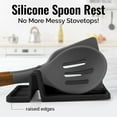 thumbnail image 2 of Zulay Silicone Utensil Rest with Drip Pad for Multiple Utensils BPA-Free Stove Top - Night Black, 2 of 7