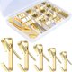 thumbnail image 1 of Picture Hanging Hooks, 136 Pcs 5 Sizes Picture Hanger Kit Including 10/20/30/50/100 LB, Heavy Duty, 1 of 5