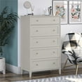 Monticello Tall 5Drawer Dresser, Taupe