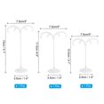 thumbnail image 2 of Earring Holder, 3pcs Earring Stand Earring Display Stands Storage Organizer Metal Rack M for Photography, White, 2 of 5