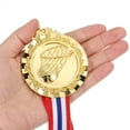 thumbnail image 4 of Uxcell 2.6" Gold Basketball Medals, 3Pcs Basketball Award Medals, 4 of 6