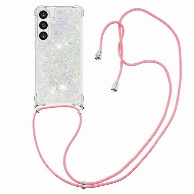 Funda FOXDOCK para Samsung Galaxy S26 con Cuerda Ajustable, Brillo Líquido, Protección Antigolpes y Lente – Ideal para Regalo
