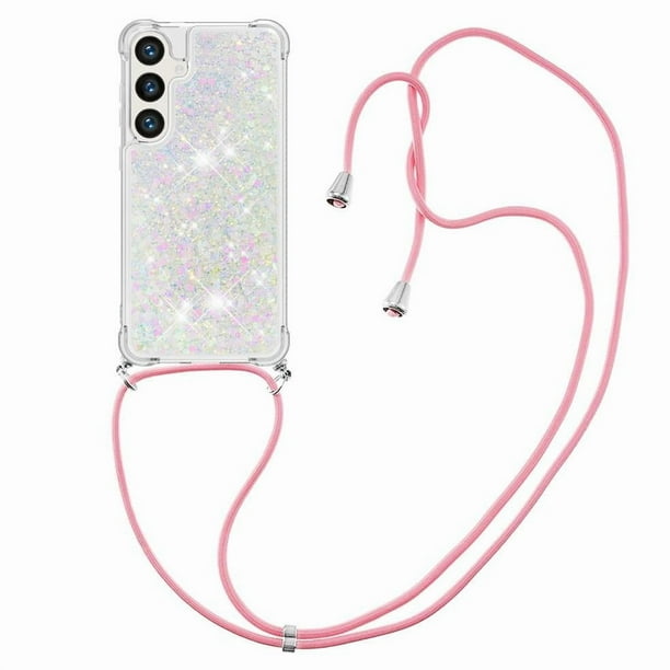 Funda FOXDOCK para Samsung Galaxy S26 con Cuerda Ajustable, Brillo Líquido, Protección Antigolpes y Lente – Ideal para Regalo