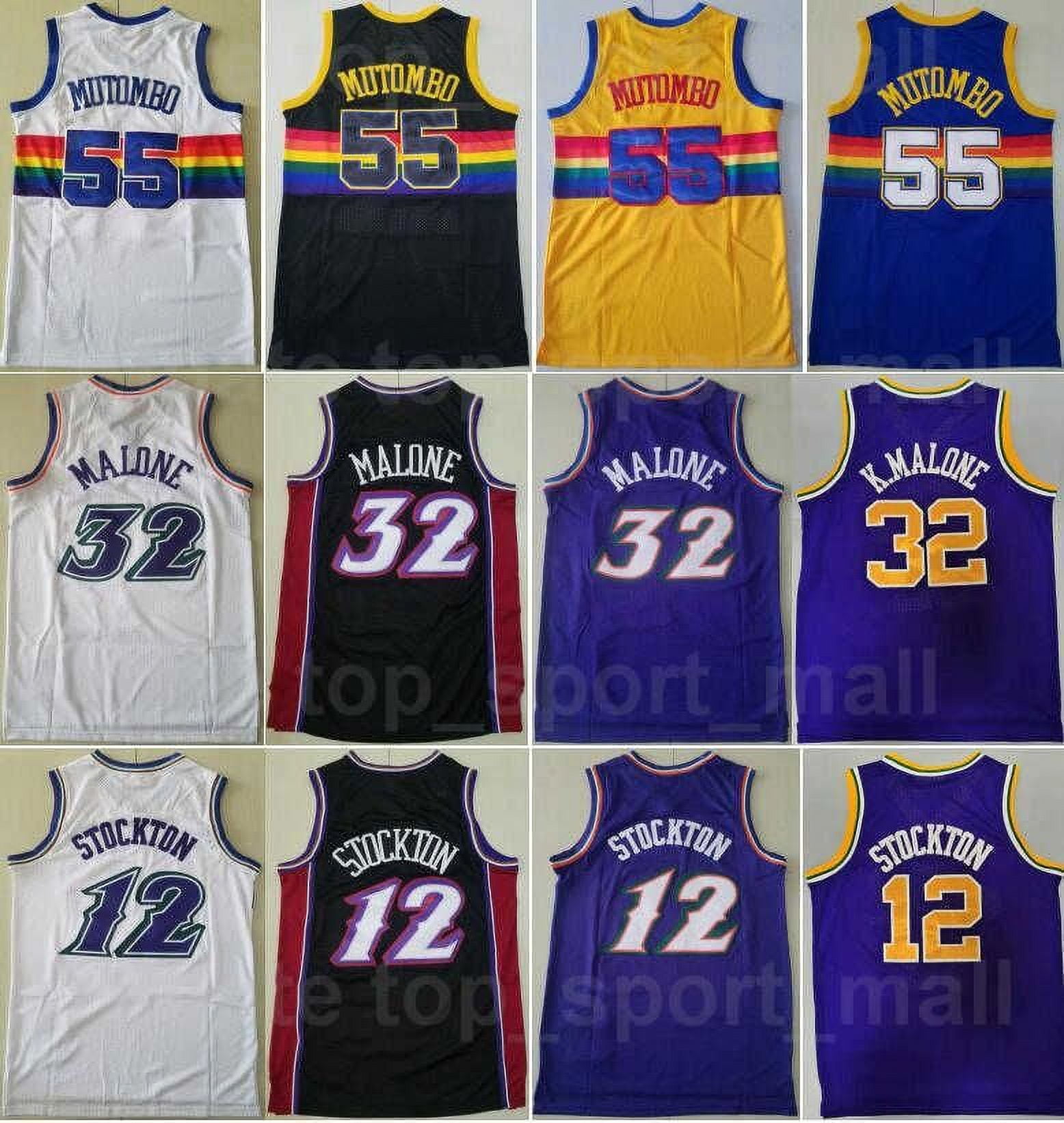 NBA_ jersey Men Vintage Basketball Mitchell & Ness Jersey Retro Dikembe  Mutombo 55 Allen Iverson 3 Carmelo 15 Stitched Team Color''nba''jerseys 