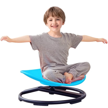 Sensory Spinning Chair for Autistic Kids, Kids Sensory Swivel Chair, Sensory Spinner Seat for Toddlers with Autism & ADHD Children, Sit and Spin Training Body Coordination, Blue