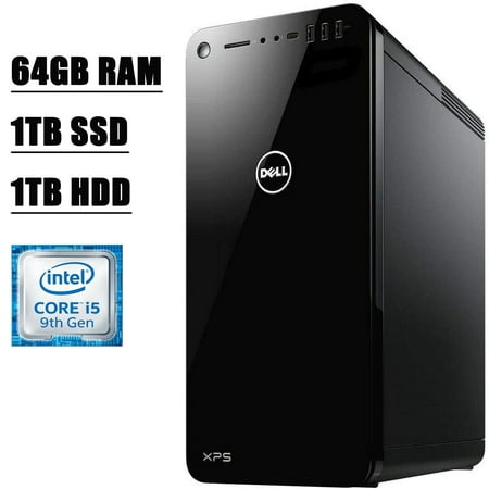 Flagship Dell XPS 8930 Desktop Computer I 9th Gen Intel Hexa-Core i5-9400 I 64GB DDR4 1TB SSD 1TB HDD I 4GB GeForce GTX 1650 HDMI USB-C WiFi Bluetooth 4.2 Win 10
