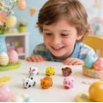 thumbnail image 5 of Bulk Easter Eggs, 2.5 In, 12 Set, Kids Easter Basket Stuffers, Easter Goodie Bag Stuffers, Egg Hunt, Multicolor Plastic, Animal Toys Vehicles, 5 of 7