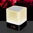 thumbnail image 2 of Gallstep Luces nocturnas Altavoz Bluetooth, Reloj despertador Altavoz Bluetooth Sensor táctil Lámpara de cabecera Lámpara de cabecera cambiante multicolor regulable,, 2 of 5