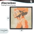 thumbnail image 4 of Stupell Industries Modern Swimming Twins Silhouettes Black Floating Frame Canvas Art, 18 x 18, by Layla Oz, 4 of 8